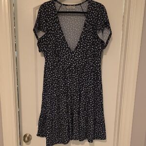 Urban Outfitters Black and White Floral Mini Dress